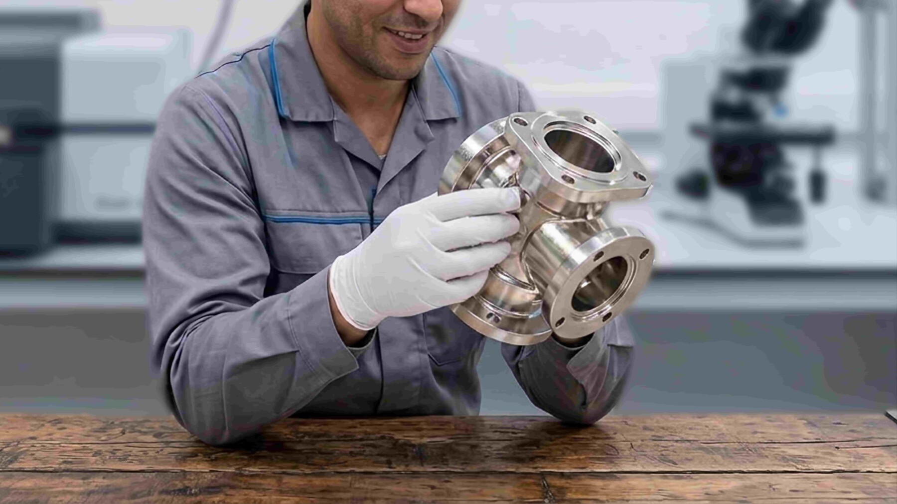 Composant industriel en aluminium usiné destiné à recevoir un traitement de nickelage chimique haut phosphore pour améliorer sa résistance à la corrosion.